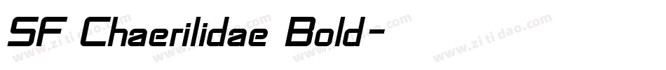 SF Chaerilidae Bold字体转换